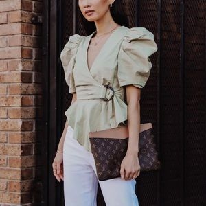 House of Harlow x Revolve Puff Sleeve Top (XXS)